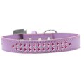Unconditional Love Two Row Bright Pink Crystal Dog CollarLavender Size 18 UN851322